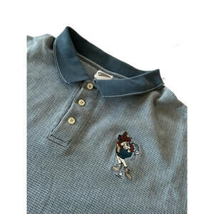Vintage 1999 Taz Golf Polo Shirt XL Looney Tunes Warner Brothers Studio